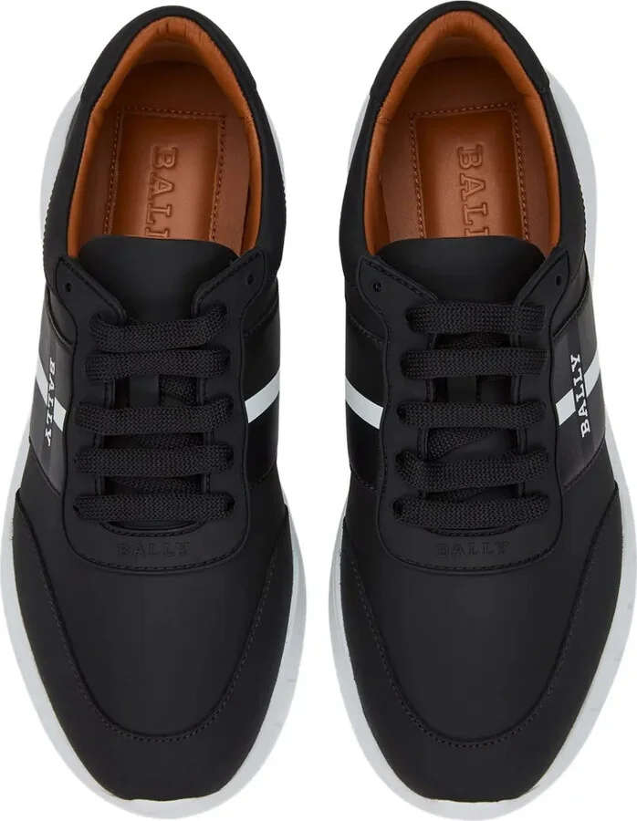 Ribbon-Detail Leather Sneakers - Image 4