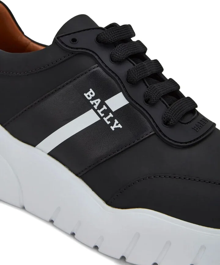 Ribbon-Detail Leather Sneakers - Image 5