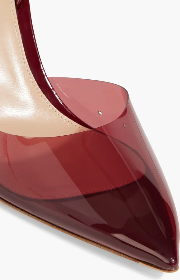 Ribbon D'Orsay 85 patent-leather and PVC slingback pumps - Image 4