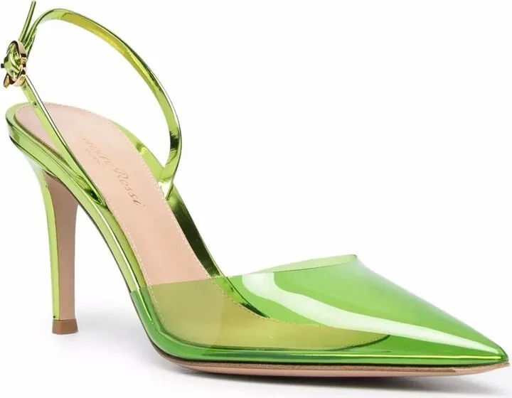 Ribbon D'Orsay 85mm transparent pumps - Image 2
