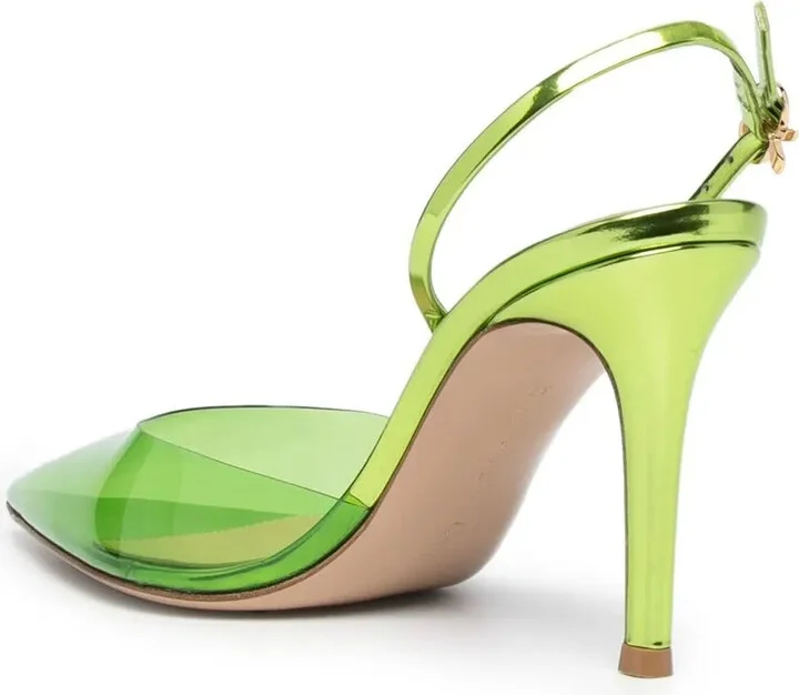 Ribbon D'Orsay 85mm transparent pumps - Image 3