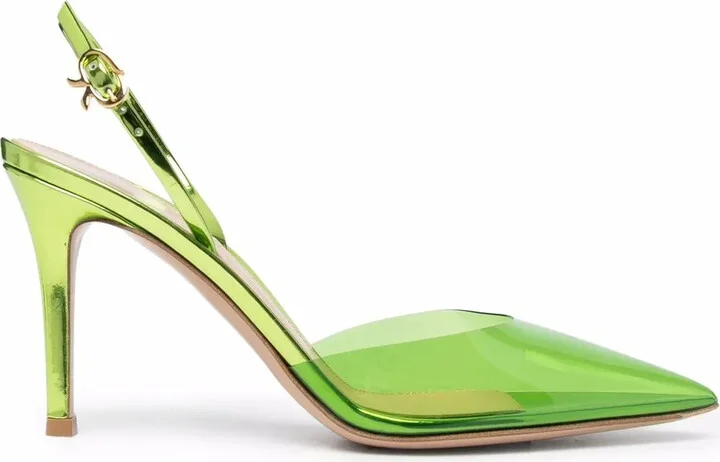 Ribbon D'Orsay 85mm transparent pumps