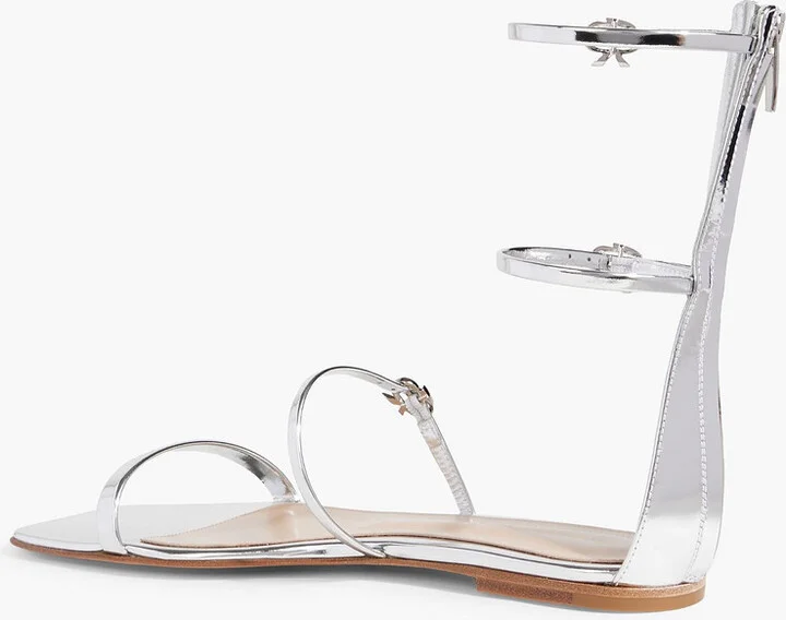 Ribbon Downtown mirrored-leather sandals - Image 3