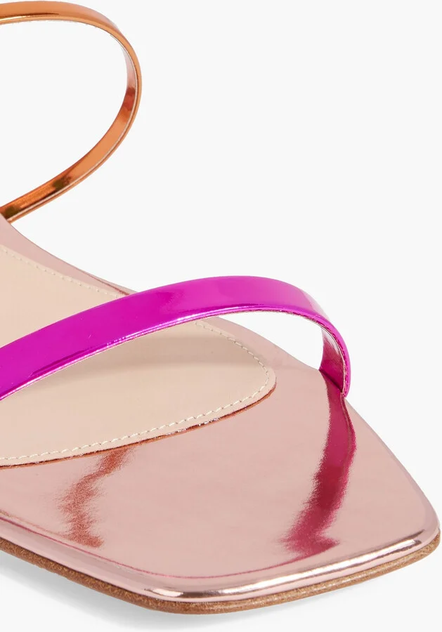 Ribbon Downtown mirrored-leather sandals - Image 7