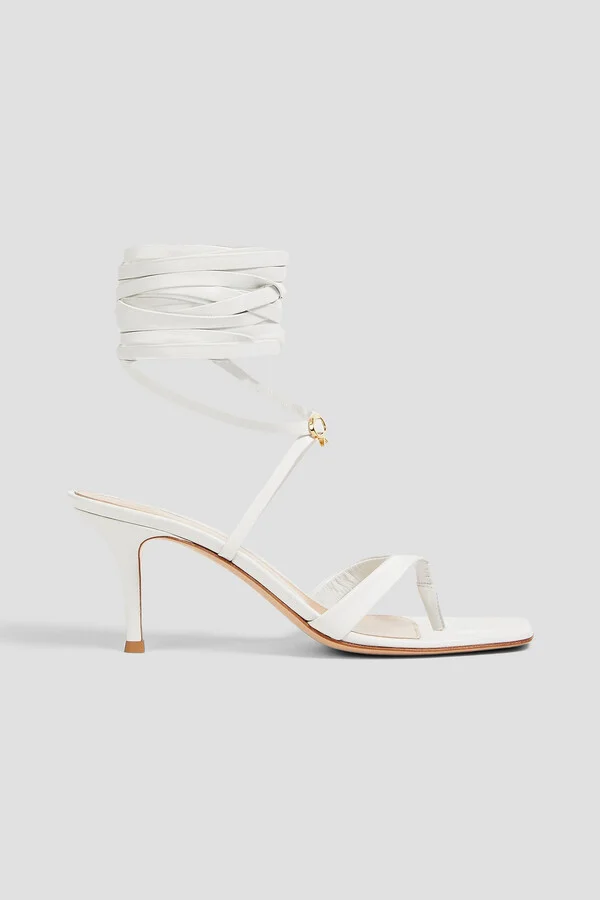 Ribbon Gladiator 70 leather sandals