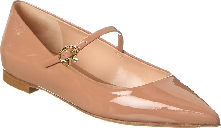 Ribbon Jane Patent Ballerina Flat