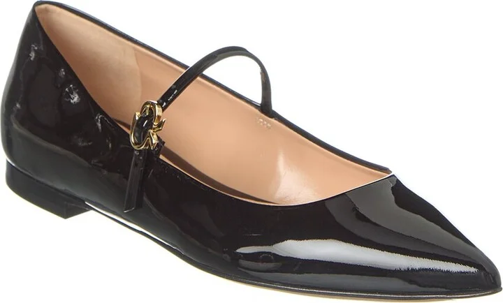 Ribbon Jane Patent Ballerina Flat