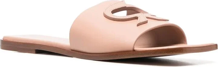 Ribbon leather slides - Image 2