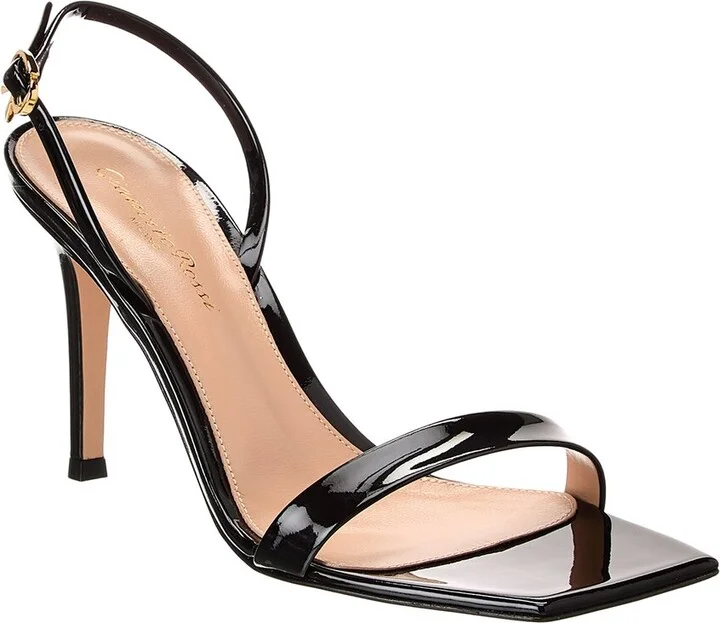 Ribbon Stiletto 85 Patent Slingback Sandal