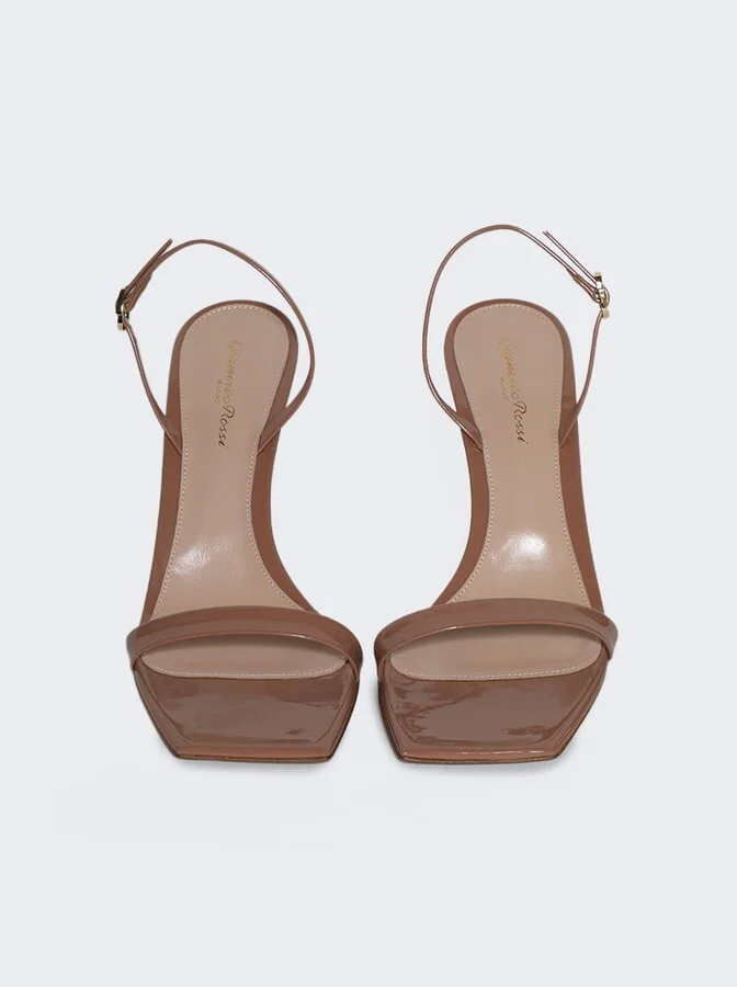 Ribbon Stiletto Sandals Praline