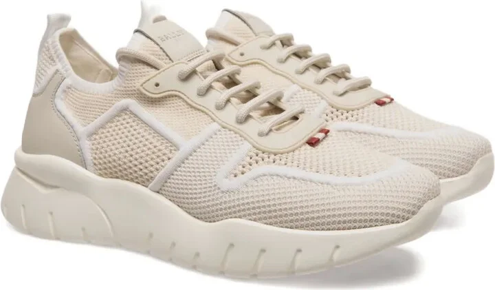 Ribbon-Tab Knit Low-Tops Sneakers - Image 2