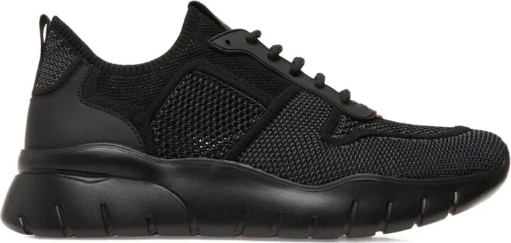 Ribbon-Tab Knit Sneakers