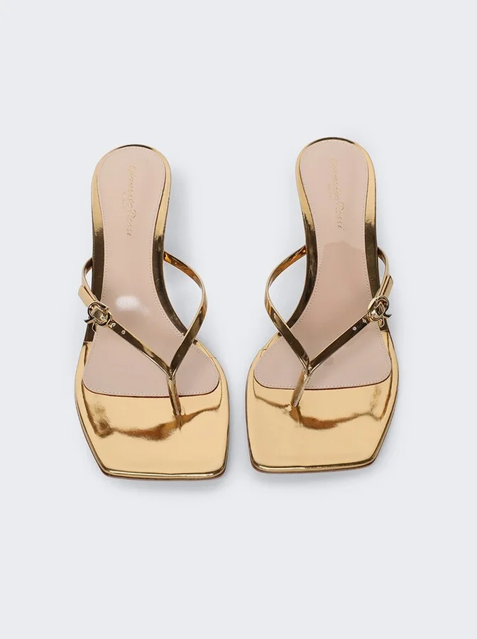 Ribbon Thong Mule Sandal