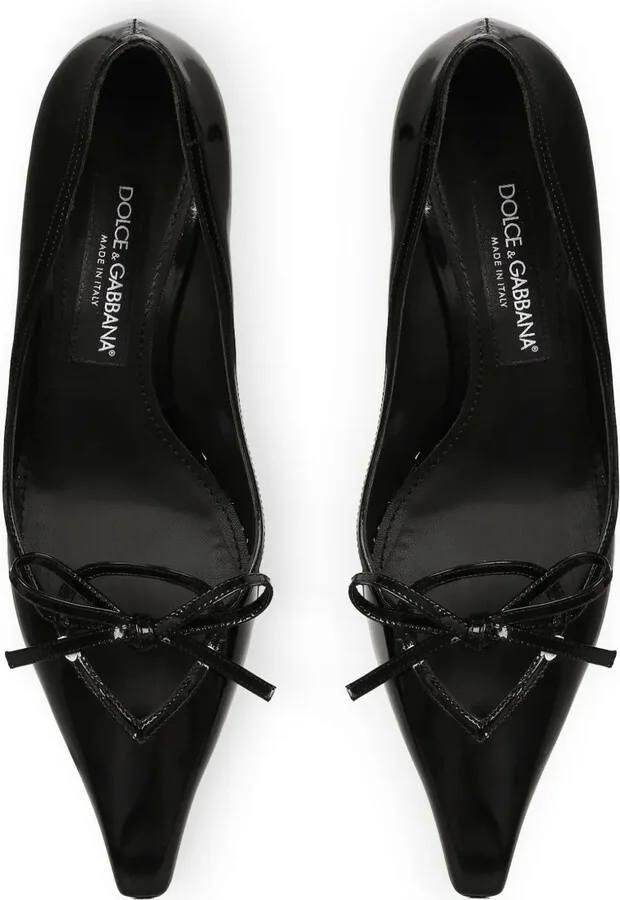Ribbon-Tie Leather Pumps - Image 4
