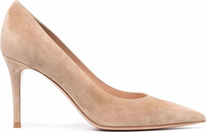 Ricca 100mm suede pumps