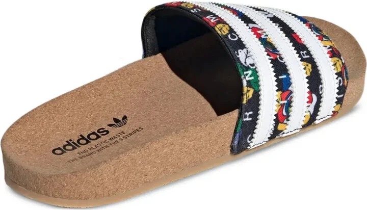 Rich Mnisi Adilette "Core Black /Cloud White/Supplier Colour" slides - Image 3