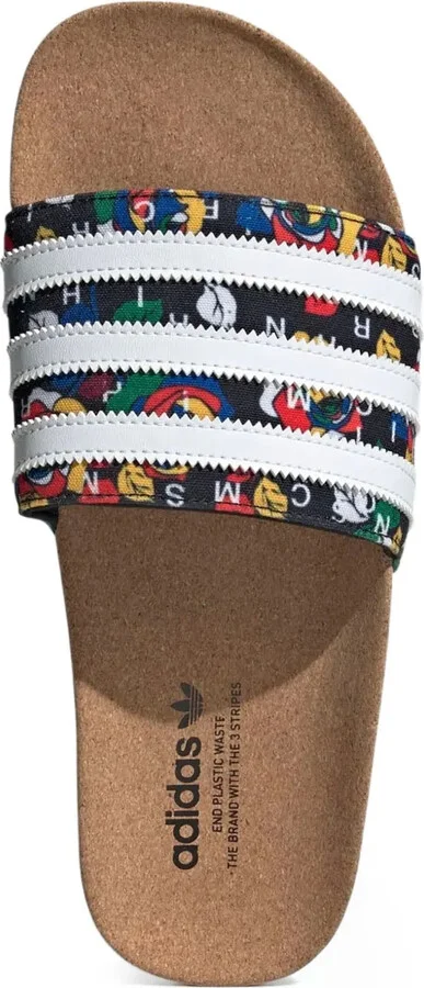 Rich Mnisi Adilette "Core Black /Cloud White/Supplier Colour" slides - Image 4