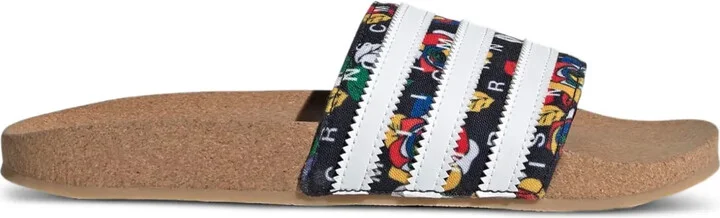 Rich Mnisi Adilette "Core Black /Cloud White/Supplier Colour" slides