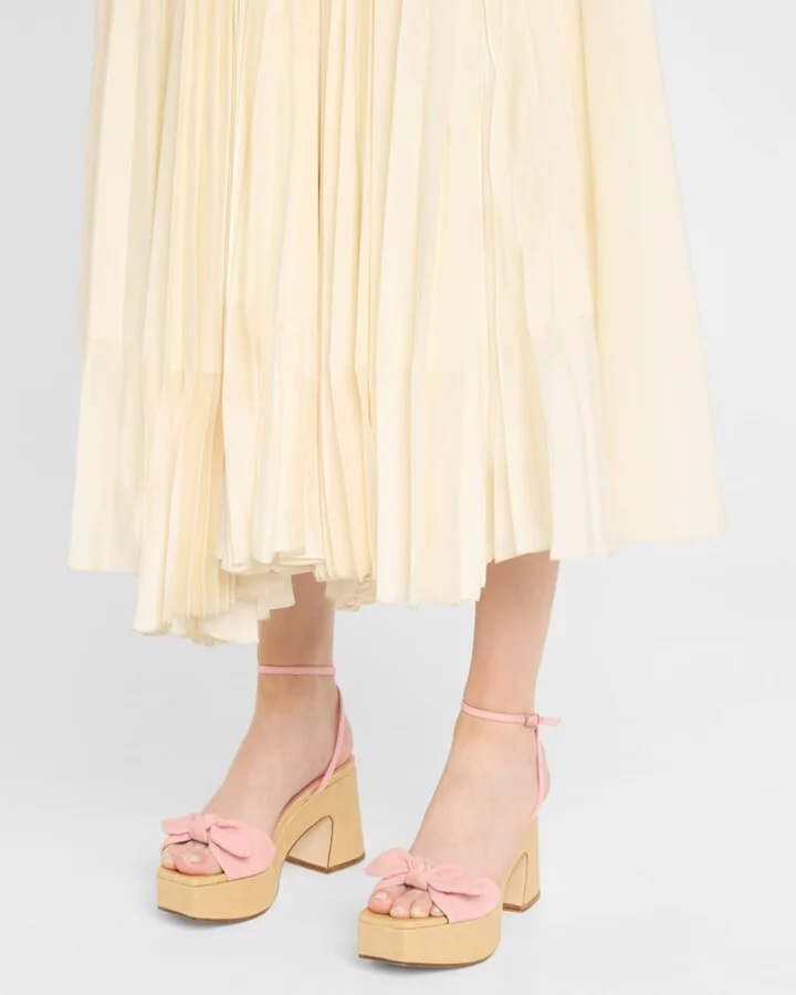 Ricia 95 Bicolor Raffia Platform Sandals - Image 4