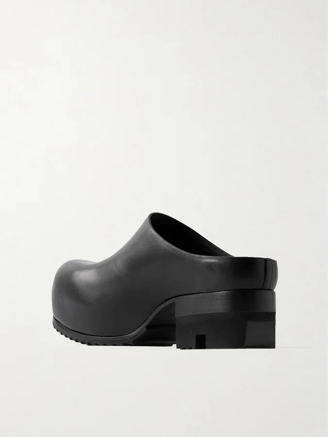 Rick Owens - Ballast Leather Mules - Black - Image 3