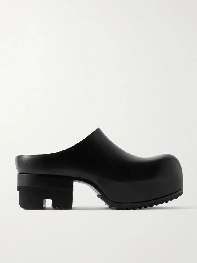 Rick Owens - Ballast Leather Mules - Black