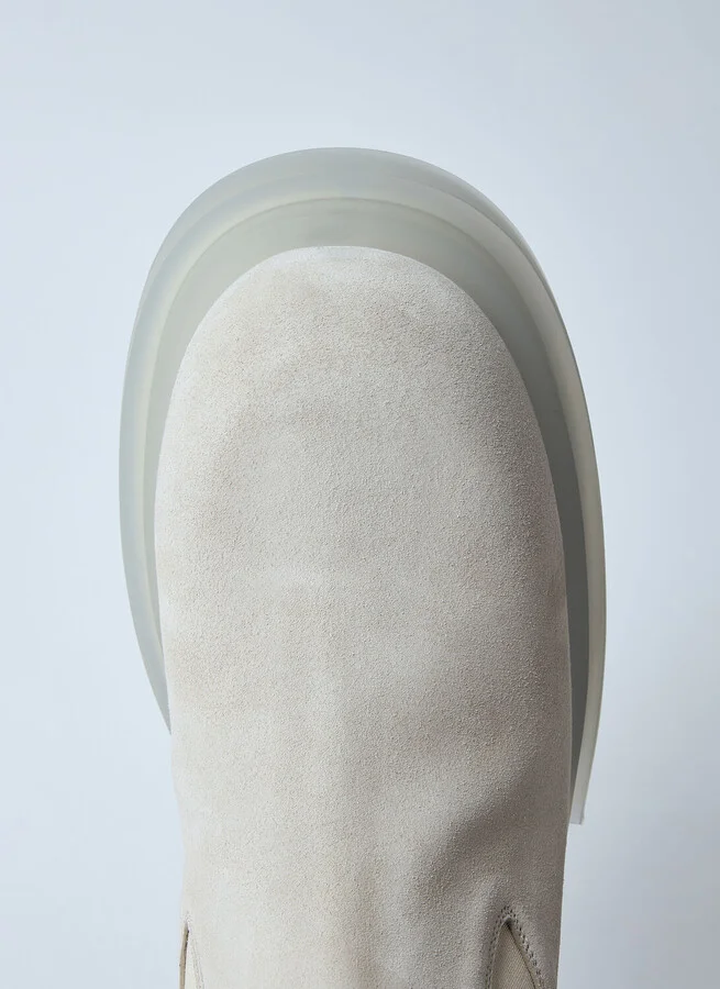 Rick Owens Beatle Bogun Suede Boots - Man Boots Beige Eu - 41 - Image 6