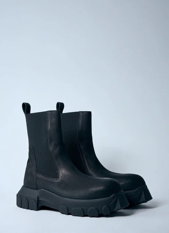 Rick Owens Beatle Bozo Tractor Boots - Man Boots Black Eu - 42 - Image 2