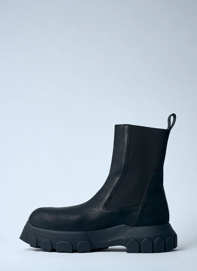 Rick Owens Beatle Bozo Tractor Boots - Man Boots Black Eu - 42 - Image 4