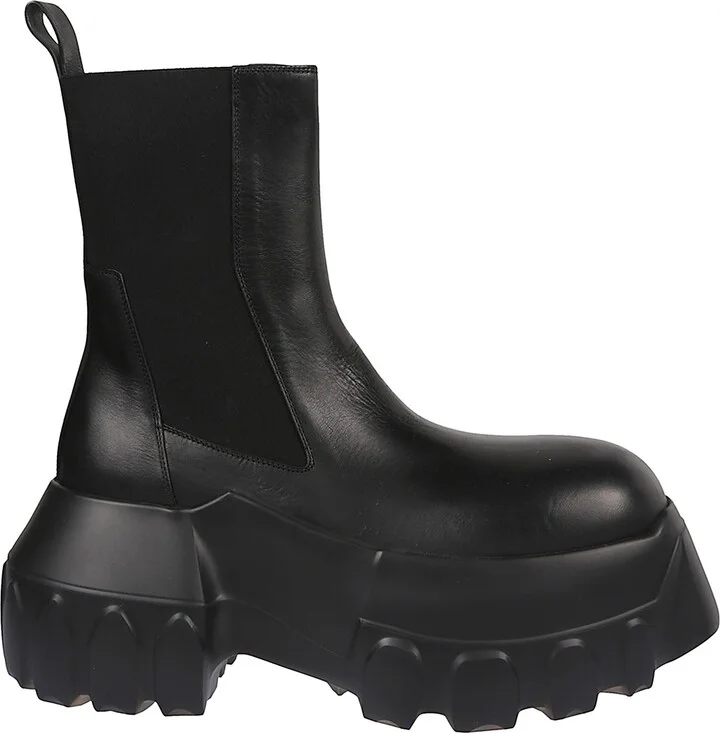 Rick Owens Beatle Mega Tractor Leather Boot