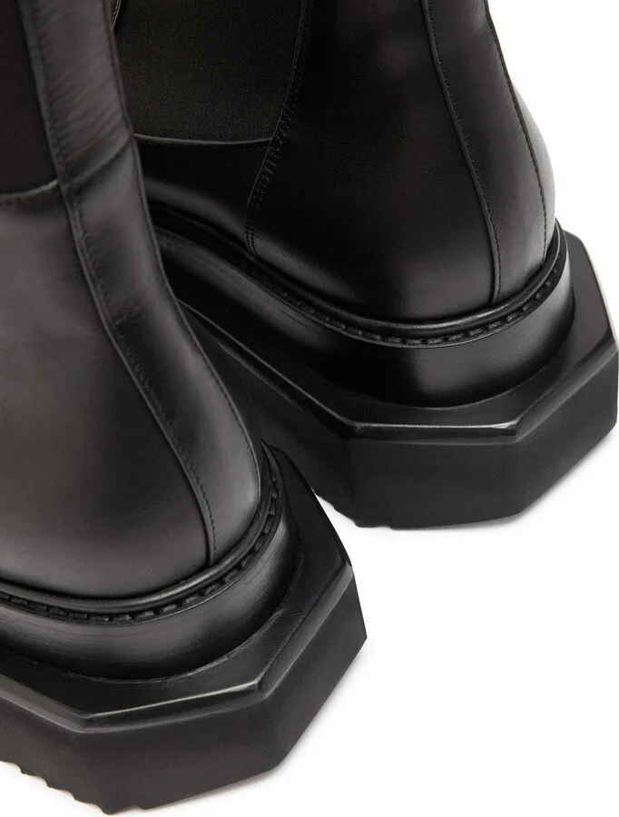 Rick Owens Beatle Turbo Cyclops Leather Chelsea Boots - Image 4