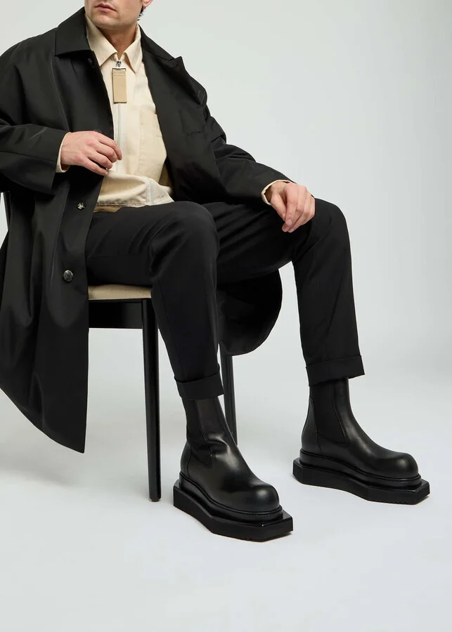 Rick Owens Beatle Turbo Cyclops Leather Chelsea Boots - Image 5