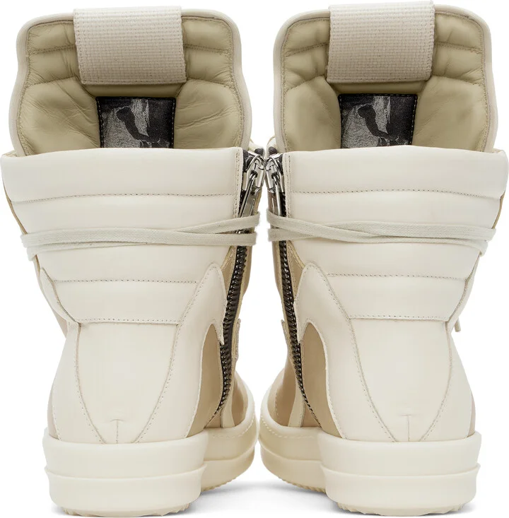 Rick Owens Beige Hollywood Geobasket Sneakers - Image 2