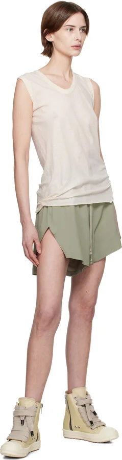 Rick Owens Beige Hollywood Jumbolace Sneakers - Image 5