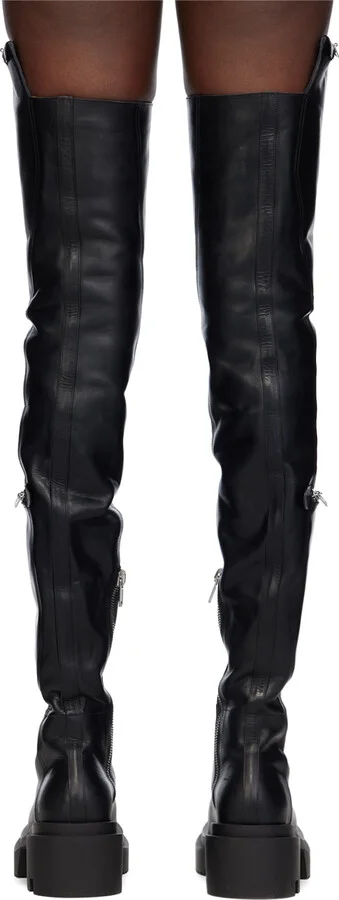 Rick Owens Black Bauhaus Wader Bogun Boots - Image 2