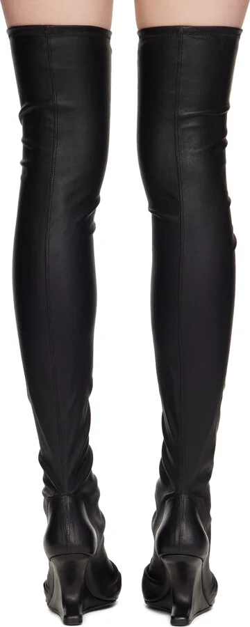 Rick Owens Black Cantilever Tall Boots - Image 2