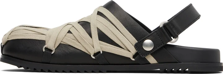 Rick Owens Black Concordians Megalace Granola Mules - Image 3