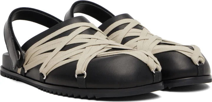 Rick Owens Black Concordians Megalace Granola Mules - Image 4