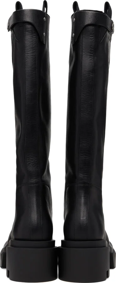 Rick Owens Black Concordians Pull On Mega Tractor Boots - Image 2