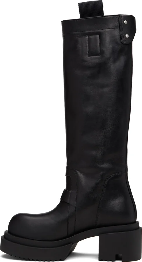Rick Owens Black Concordians Pull On Mega Tractor Boots - Image 3