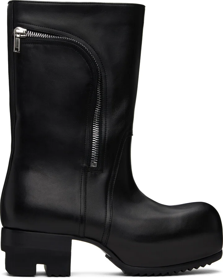 Rick Owens Black Hollywood Bahaus Ballast Boots