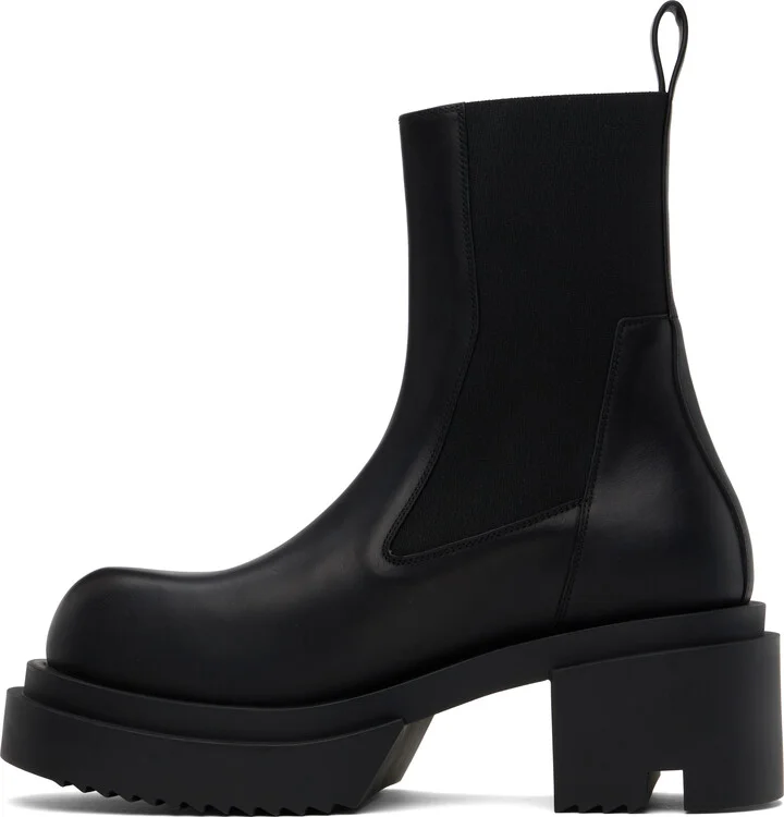 Rick Owens Black Hollywood Beatle Bogun Chelsea Boots - Image 3