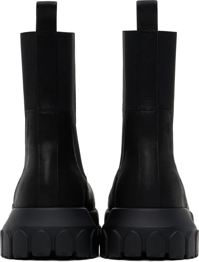 Rick Owens Black Hollywood Beatle Bozo Tractor Chelsea Boots - Image 2