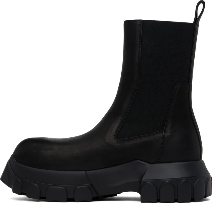 Rick Owens Black Hollywood Beatle Bozo Tractor Chelsea Boots - Image 3