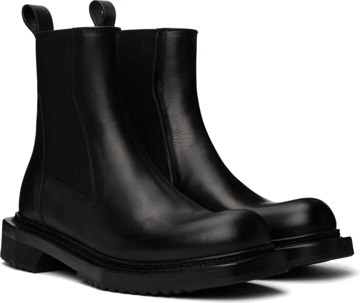 Rick Owens Black Hollywood Beatle Cyclops Boots - Image 4