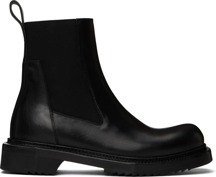 Rick Owens Black Hollywood Beatle Cyclops Boots