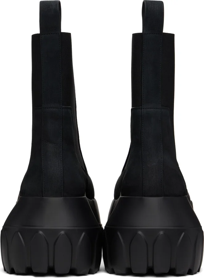 Rick Owens Black Hollywood Beatle Mega Tractor Boots - Image 2