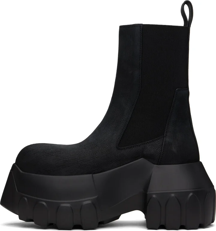 Rick Owens Black Hollywood Beatle Mega Tractor Boots - Image 3