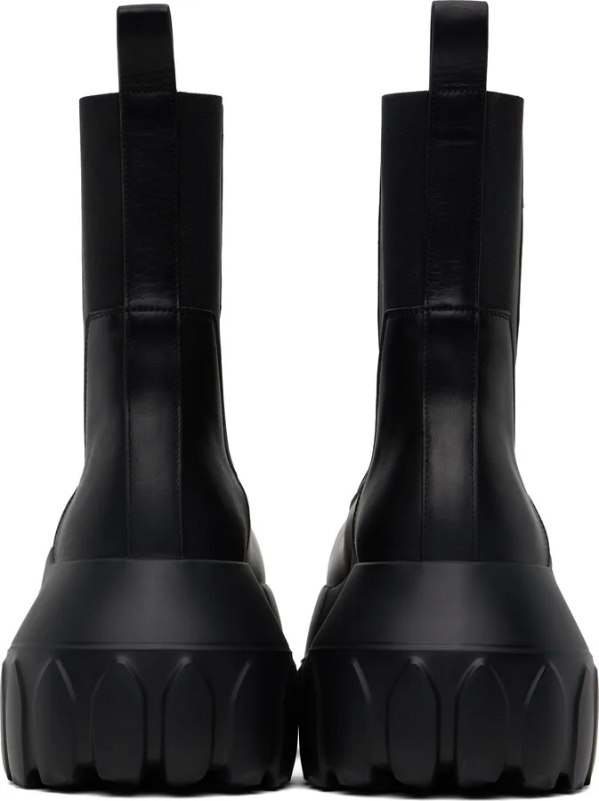 Rick Owens Black Hollywood Beatle Mega Tractor Chelsea Boots - Image 2