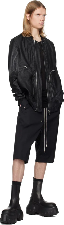 Rick Owens Black Hollywood Beatle Mega Tractor Chelsea Boots - Image 5