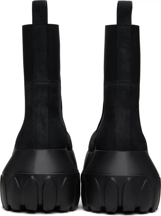 Rick Owens Black Hollywood Beatle Mega Tractor Chelsea Boots - Image 2